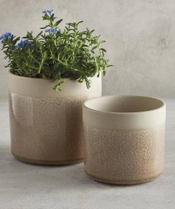 47th & Main (Creative Brands) Vases Beige Ceramic Pot