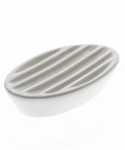 HomArt Matte White Ceramic Soap Dish