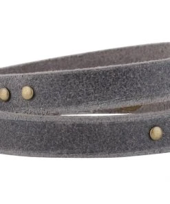 Most Wanted USA Simple Studded Double Wrap Leather Bracelet Clothing, Accessories & Mens