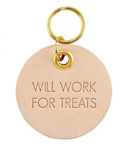 Santa Barbara Design Studio By Creative Brands Leather Pet Tag - Will Work For Treats