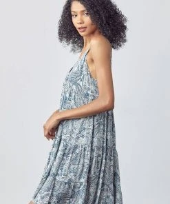 SWEET HABIT PAISLEY MINI DRESS Clothing, Accessories & Mens