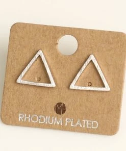 Fame Accessories Triangle Cutout Stud Earrings