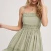 Bluivy Lace Trim Mini Dress
