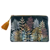 Chloe & Lex Velvet Pouch Leaf Garden