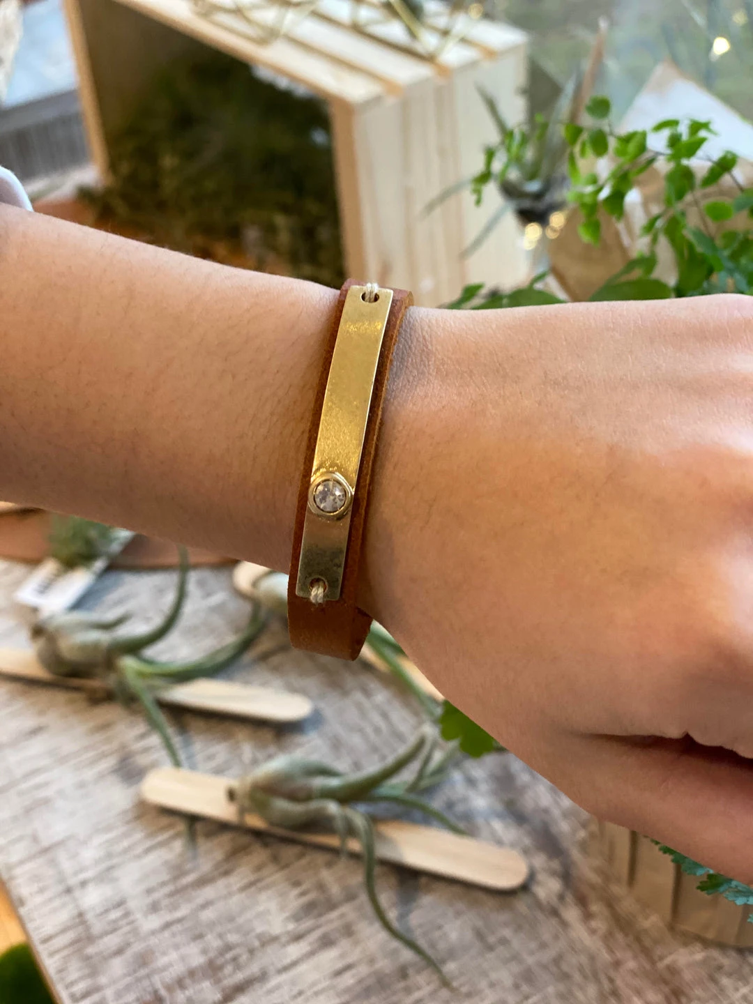 Most Wanted USA Clothing, Accessories & Mens Golden Leather Band With Rhinestone Most Wanted USA Clothing, Accessories & Mens Golden Leather Band With Rhinestone