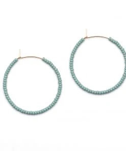 Topaz & Pearl Clothing, Accessories & Mens Solid Seed Bead Hoops