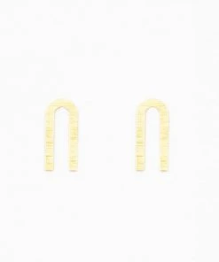 Altiplano Brushed Arch Post Earrings Clothing, Accessories & Mens