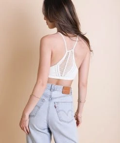 Leto Accessories Seamless Slash Racer Back Bralette