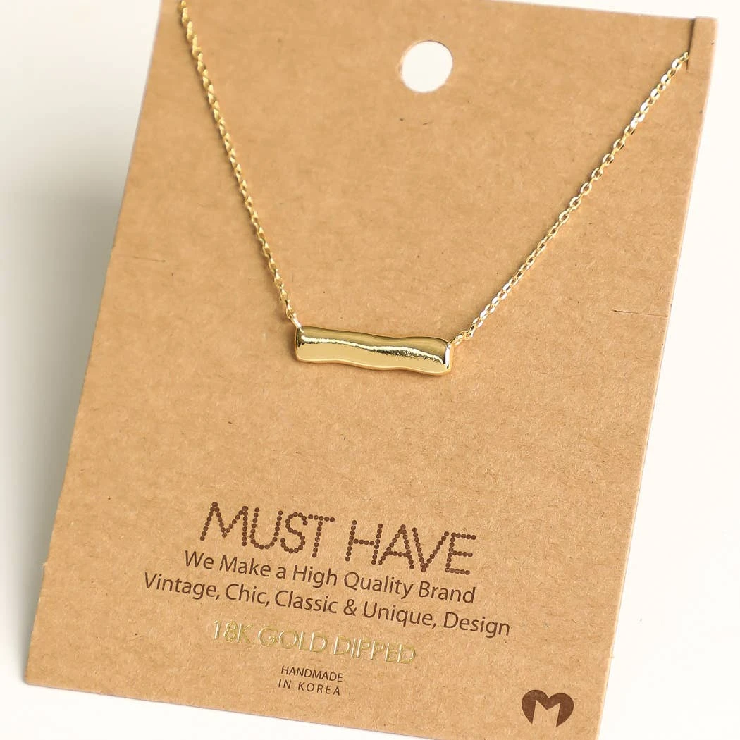Fame Accessories Bar Pendant Necklace Fame Accessories Bar Pendant Necklace