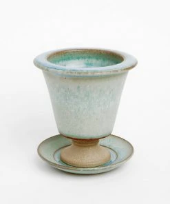 Palmer Planter Company PedGreekSMBlue+Saucer