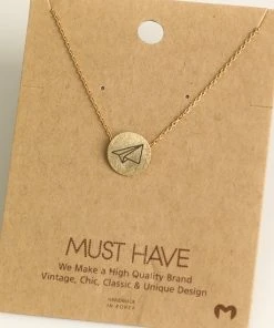 Fame Accessories Clothing, Accessories & Mens Paper Airplane Coin Necklace