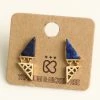 Fame Accessories Twin Triangle Stone Earrings Clothing, Accessories & Mens