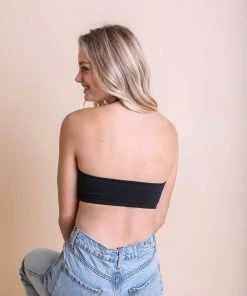 Leto Accessories Clothing, Accessories & Mens Black Solid Padded Halter Bralette