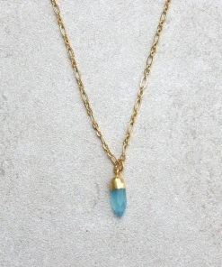 DaniAWESOME Blue Chalcedony Talisman Choker