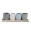 Willow Street Designs By Dei Planter And Tray Set Vases
