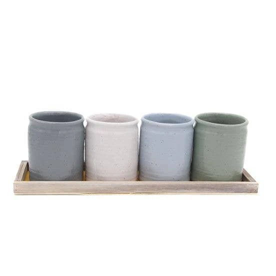 Willow Street Designs By Dei Planter And Tray Set Vases Willow Street Designs By Dei Planter And Tray Set Vases