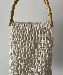CoralieHandMade Clothing, Accessories & Mens Macrame Bag- Beige