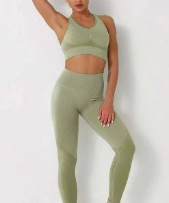 ESLEY Clothing, Accessories & Mens Sage Ribbed Two Pieces Set Sport Wear