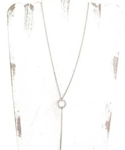Panache Accessories Silver & Circle Lariat Necklace Clothing, Accessories & Mens