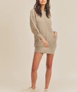 Lush Clothing Barley Hooded Knit Dress