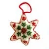 Ornaments 4 Orphans White Six Pointed Star Embroidered Wool Ornament Seasonal