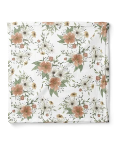 Mini Scout, LLC White Spring Blossom Swaddle Baby & Pets