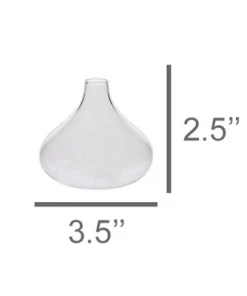 HomArt Gwen Vase, Glass - Squat