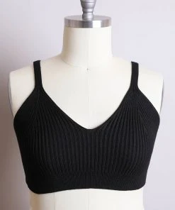 Leto Accessories Contour Rib Knit Brami Lounge Top Clothing, Accessories & Mens