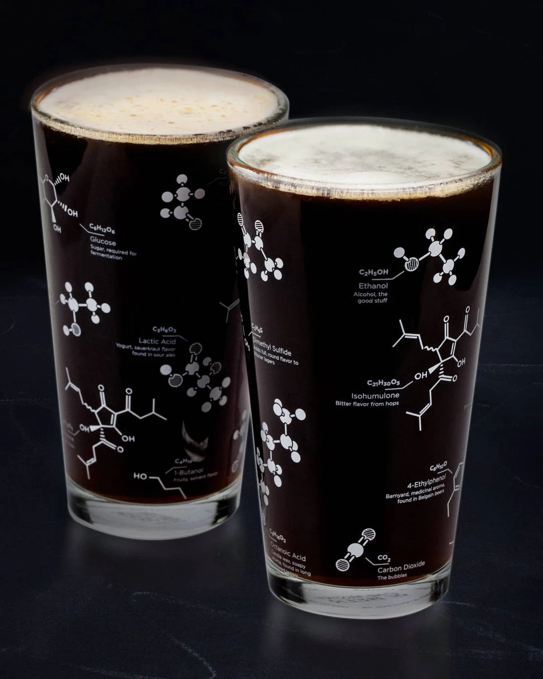 Cognitive Surplus Kitchen & Bar The Science Of Beer Pint Glass Set Cognitive Surplus Kitchen & Bar The Science Of Beer Pint Glass Set