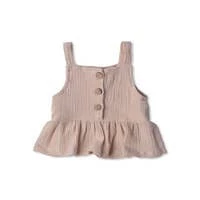 Babe Basics Baby & Pets Beige Ruffle Baby Tank