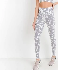 Mono B Clothing, Accessories & Mens Highwaist Shadow Poppy Print Full Leggings