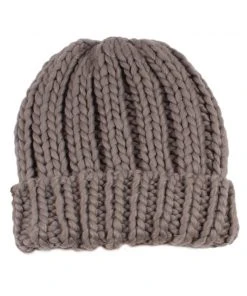 Jeanne Simmons Accessories Grey Knitted Beanie