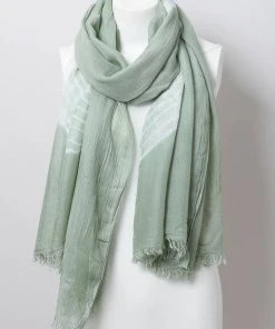 Leto Accessories Green Tie Dye Lightweight Scarf