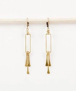 Altiplano Rectangle Dangle Fringe Earrings