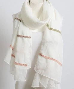 Leto Accessories Lightweight Multi Color Horizontal Lined Scarf Clothing, Accessories & Mens