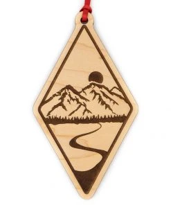 Steamer Lane Design Mountains And River Wood Ornament Home Goods