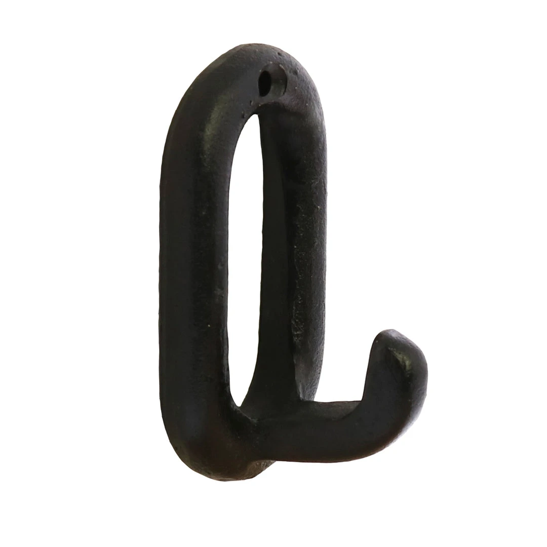 Homart Duncan Oval Hook, Cast Iron - Black Hardware Homart Duncan Oval Hook, Cast Iron - Black Hardware